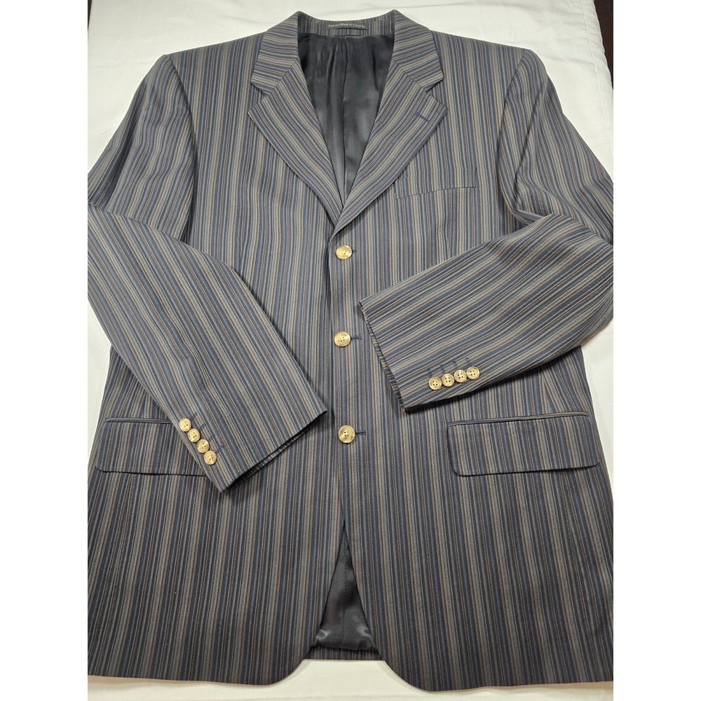 S. Cohen Prestige Montreal Jay Mens 42R Striped‎ 3 Button Blazer Sport Coat B